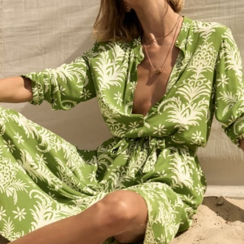 Zara Print Midi Dress